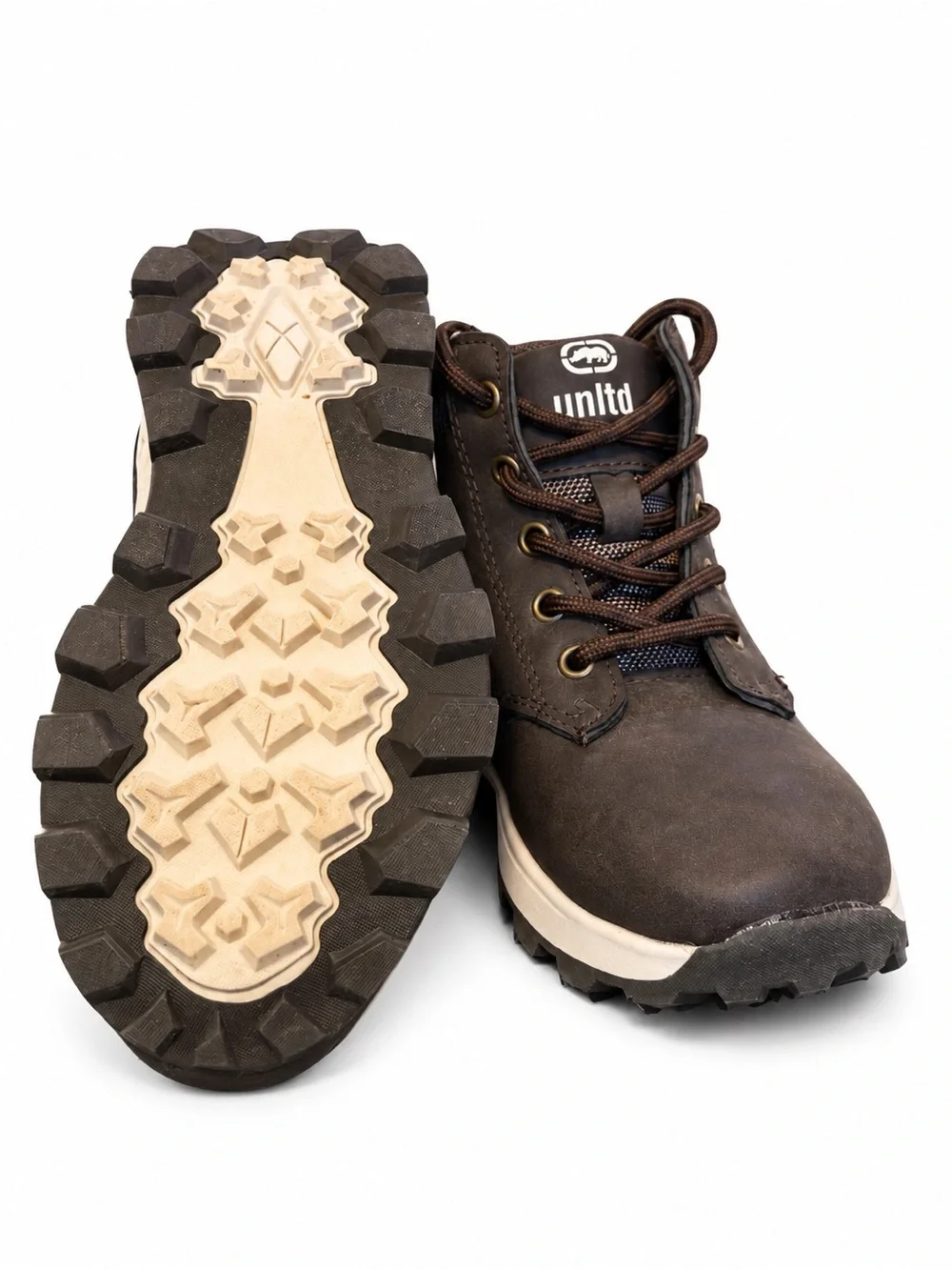 Kids' Brown Lace-Up Hiking Boots